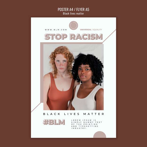 Black Lives Matter Poster Template – Free Download