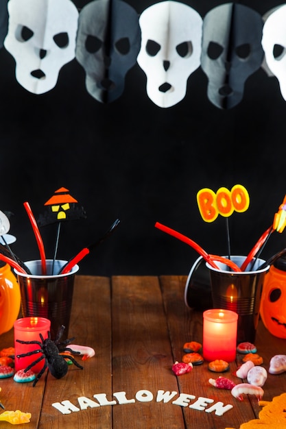 Halloween Decorations on Table – Free Download