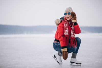 Woman Ice Skating at the Lake – Free Stock Photo, Download for Free