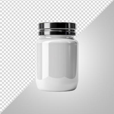 White Protein Jar Mockup PNG – Free to Download