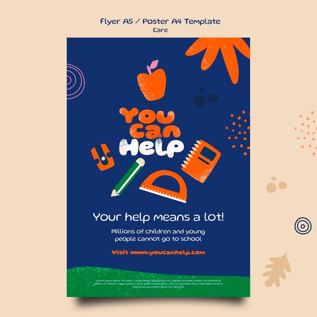 Humanitarian Help Poster Template – Free Download, Download Free Stock Photo