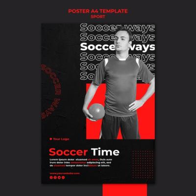 Soccer Time Poster Template – Free Download for Your Projects