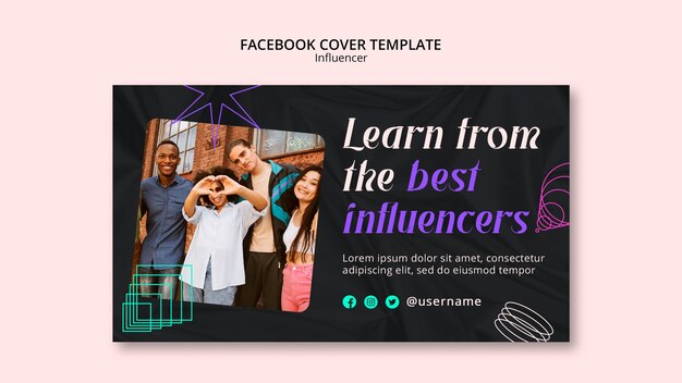 Social Media Cover Template for Influencers – Free Download