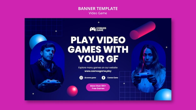 Video Game Banner Template – Free to Download