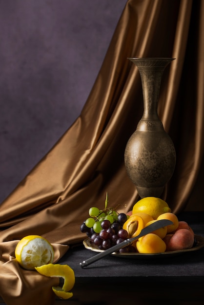 Baroque Style Fruits and Curtain – Free to Download