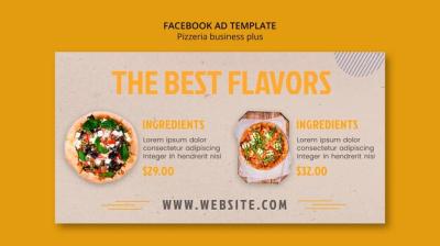 Flat Design Pizzeria Template – Free Download