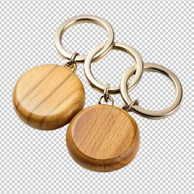 Wooden Keychains and Keyring Holders on Transparent Background – Free Download