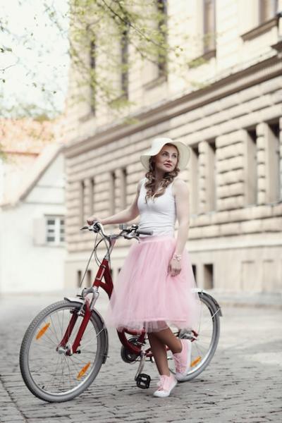 Woman with Bicycle – Free Stock Photo for Download