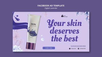 Digital Lavender Facebook Template â Free Download