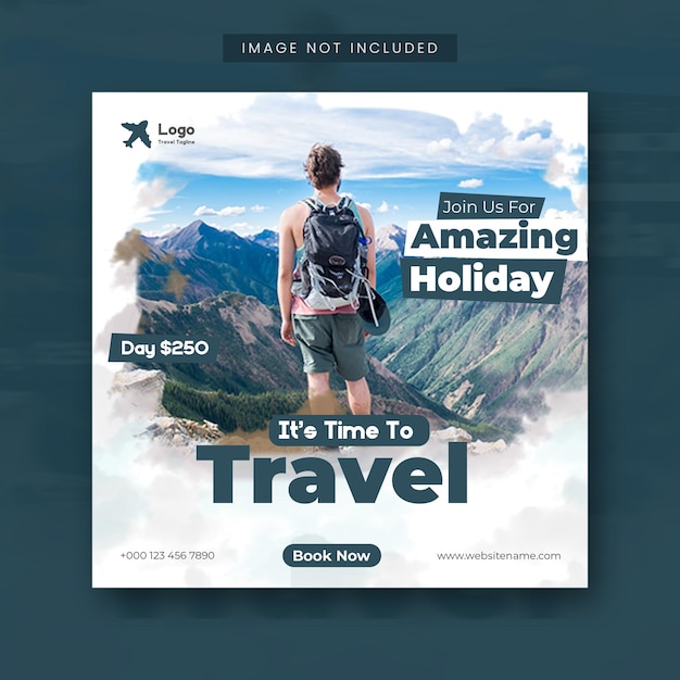 Travel and Tour Social Media Post Template for Instagram and Web Banners – Free Download