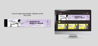 Flat Design Wellness Yoga Template – Free Download