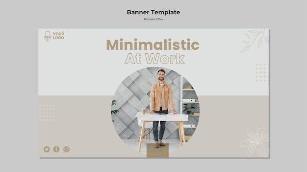 Minimalist Office Banner Design – Free Download