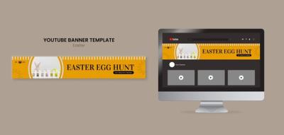 YouTube Banner Template for Easter Celebration – Free Download