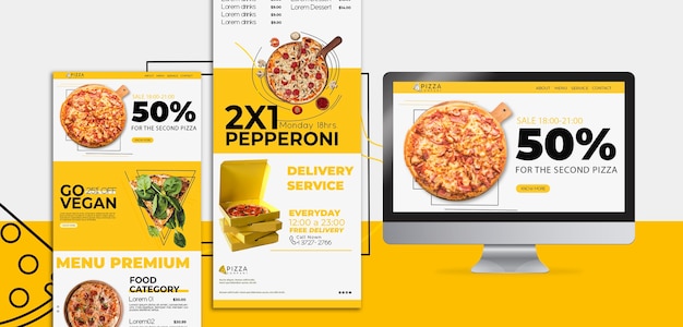 Landing Page Web Template for Pizza Restaurant – Free Download