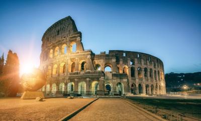 Colosseum in Rome, Italy at Sunrise – Free Download