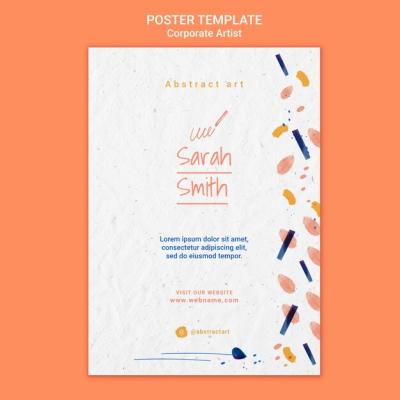 Corporate Artist Concept Poster Template – Download Free Stock Photo