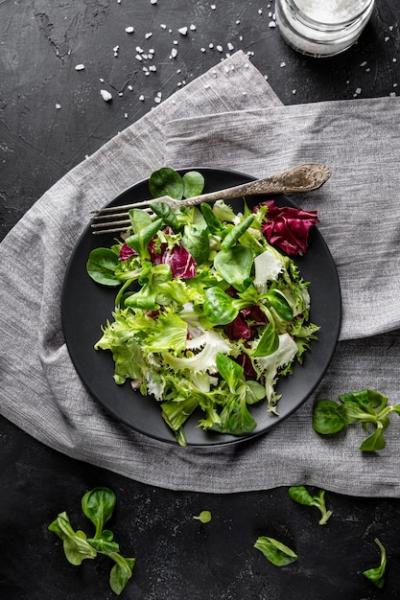 Fresh Green Salad in Dark Bowl – Free Stock Photo, Download Free