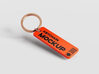 Keychain Mockup Design Template for Free Download