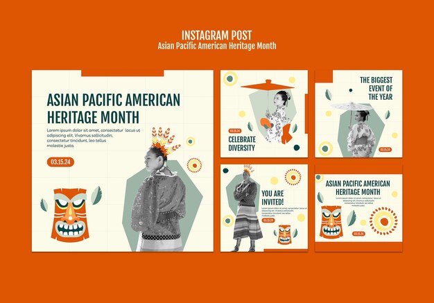 Asian Pacific American Heritage Month Template Design – Free Download