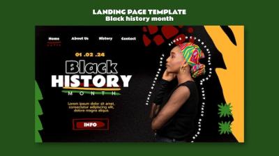 Black History Month Celebration Landing Page – Free Download