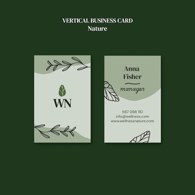 Creative Nature Business Card Template Design – Free Download