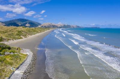 Aerial View of the Kapiti Coastline Near Raumati and Paekakariki in New Zealand – Free Download