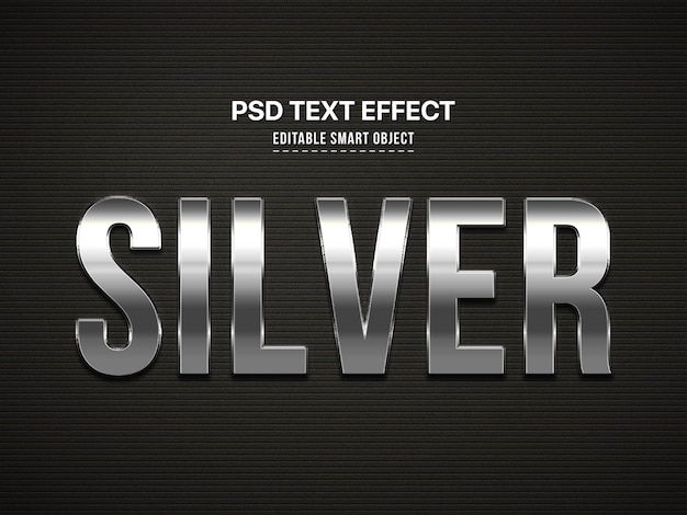 Silver 3D Text Style Effect – Free Stock Photo, Download Free