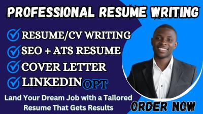 I Will Provide Professional ATS Resume Writing, CV, Cover Letter & LinkedIn Optimization