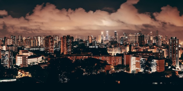 Stunning Night View of Singapore Skyline from Mt. Faber – Free Stock Photo for Download