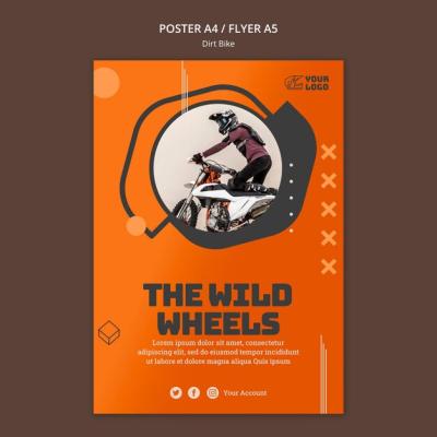 Dirt Bike Template Poster for Creative Projects – Free Download