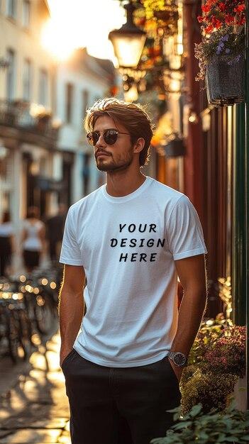 White Blank T-Shirt Mockup – Free to Download