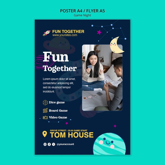 Game Night Template Design for Memorable Gatherings – Free Download