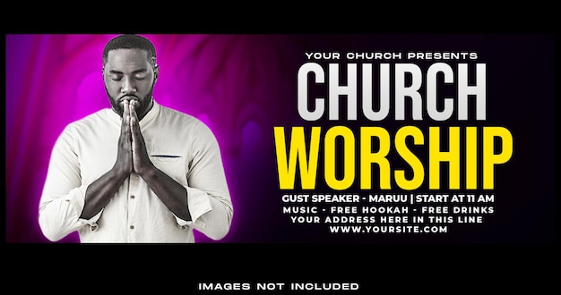 Premium Church Worship Facebook Cover Banner Template – Free Download