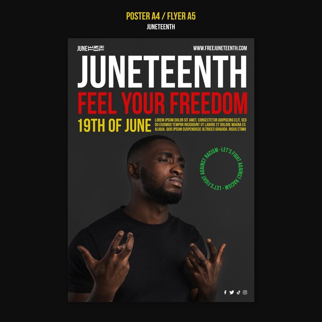 Juneteenth Flat Design Template – Free Download