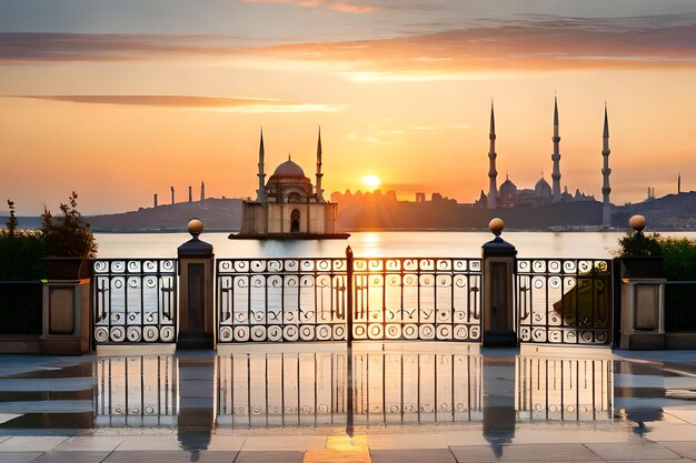 Entrance Gate at Sunset in Istanbul, Turkey – Free Download