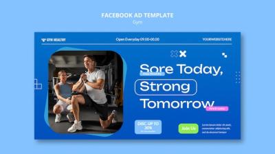 Gym Training Facebook Template – Free Download