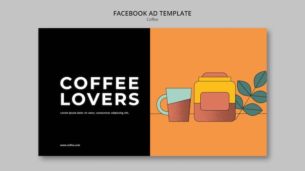 Hand Drawn Coffee Facebook Template – Free Download