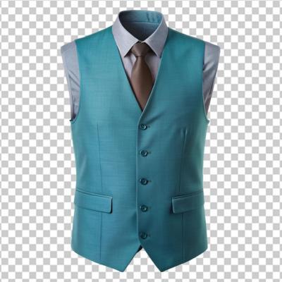 Sky Blue Waistcoat Isolated on Transparent Background – Free Download