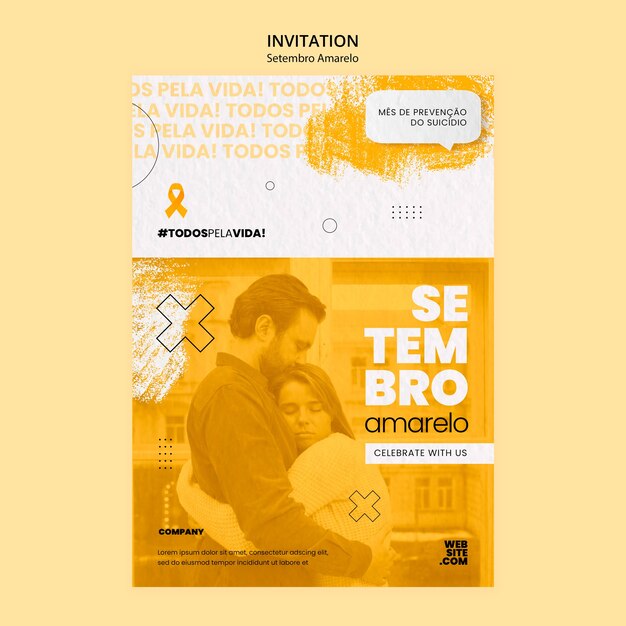 Invitation Template for Brazilian Suicide Prevention Awareness Campaign – Free Download