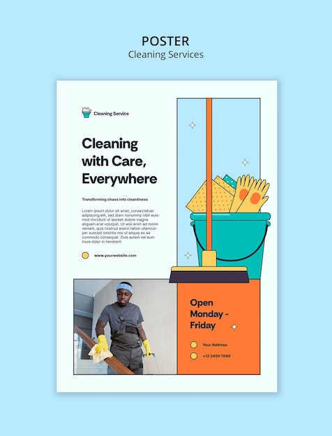 Cleaning Services Template Design for Professional Use – Free Download