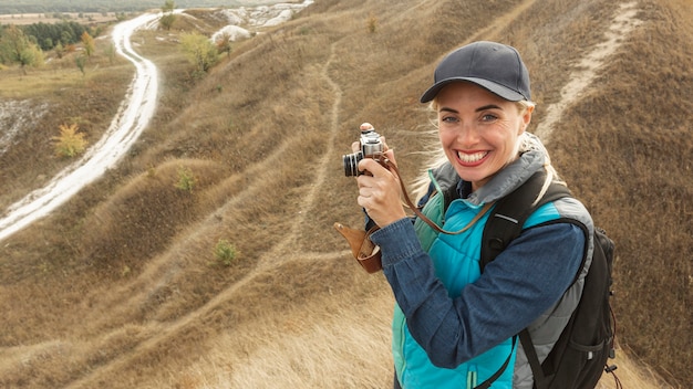 Young Woman Joyfully Enjoying Nature – Free Download