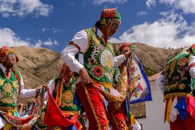 Peruvian Folkloric Dance at the Church of San Pedro Apostle in Andahuaylillas near Cusco, Peru – Free Download