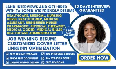 I Will Write a Professional Resume for Healthcare Professionals: Nursing, Medical Assistant, CNA, STNA, and More