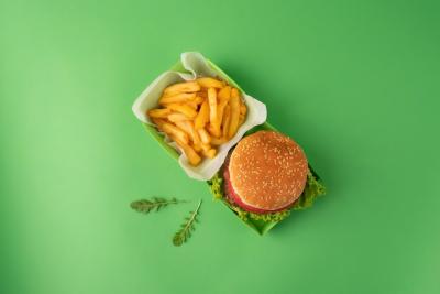 Delicious Burger and Fries – Free Stock Photo for Download