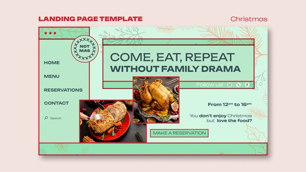 Christmas Celebration Landing Page Template – Free Download