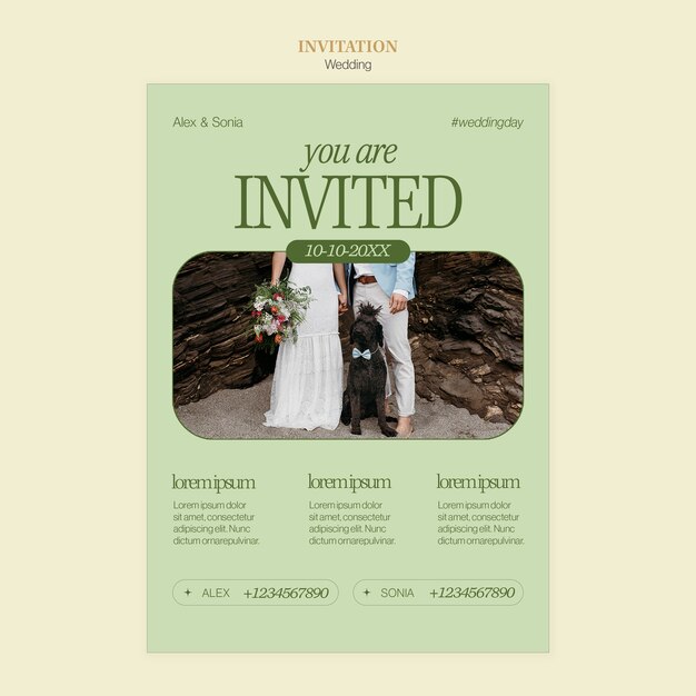 Wedding Celebration Invitation Template – Free Download