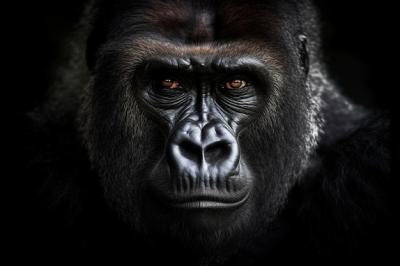 Gorilla Portrait in 3D Rendering – Free Download