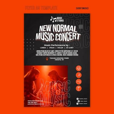 Modern Music Concert Print Template – Free to Download