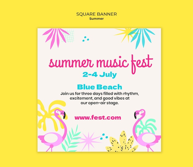 Summer Template Design – Free Download for Stock Photos