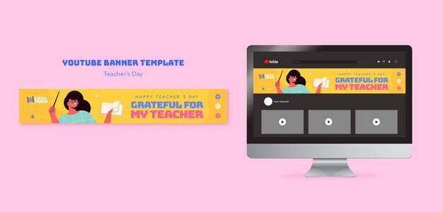 Teacher’s Day Template in Flat Design – Free Download